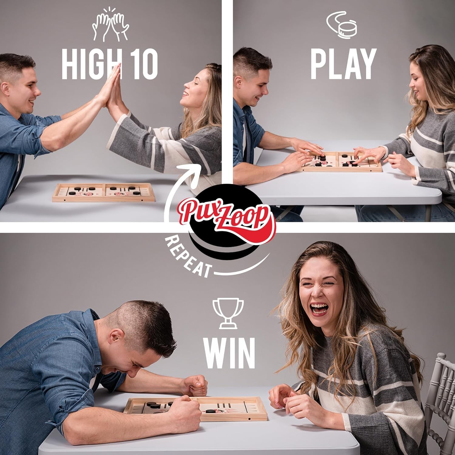 Fast Sling Puck Game – Your Speed and Accuracy with This Fast-Paced Wooden A…