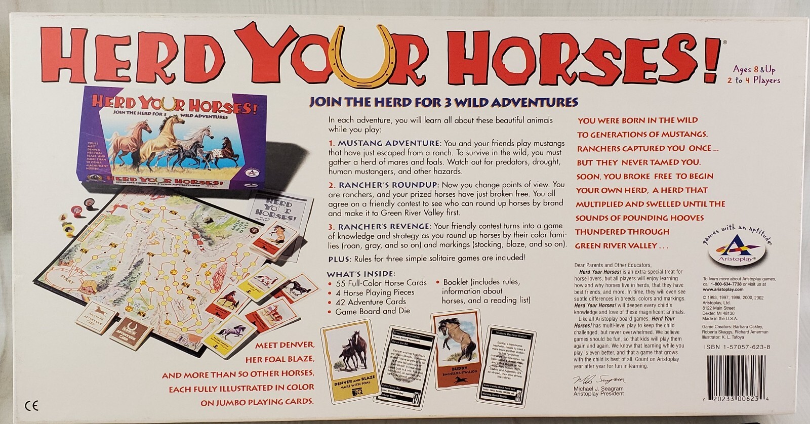 HERD YOUR HORSES Vintage Board Game 100% Complete Aristoplay 2-4 Players – 2002