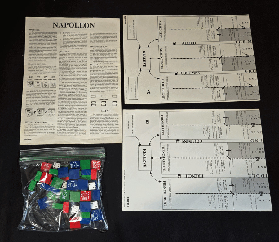Avalon Hill Napoleon The Waterloo Campaign Strategy War Board Game Complete
