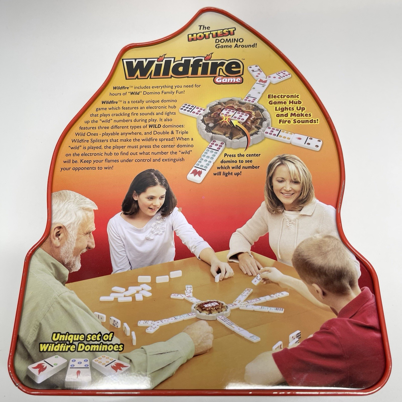 Fundex Wildfire Dominoes Electronic Game Hub Lights & Sounds Ages 8+ Works