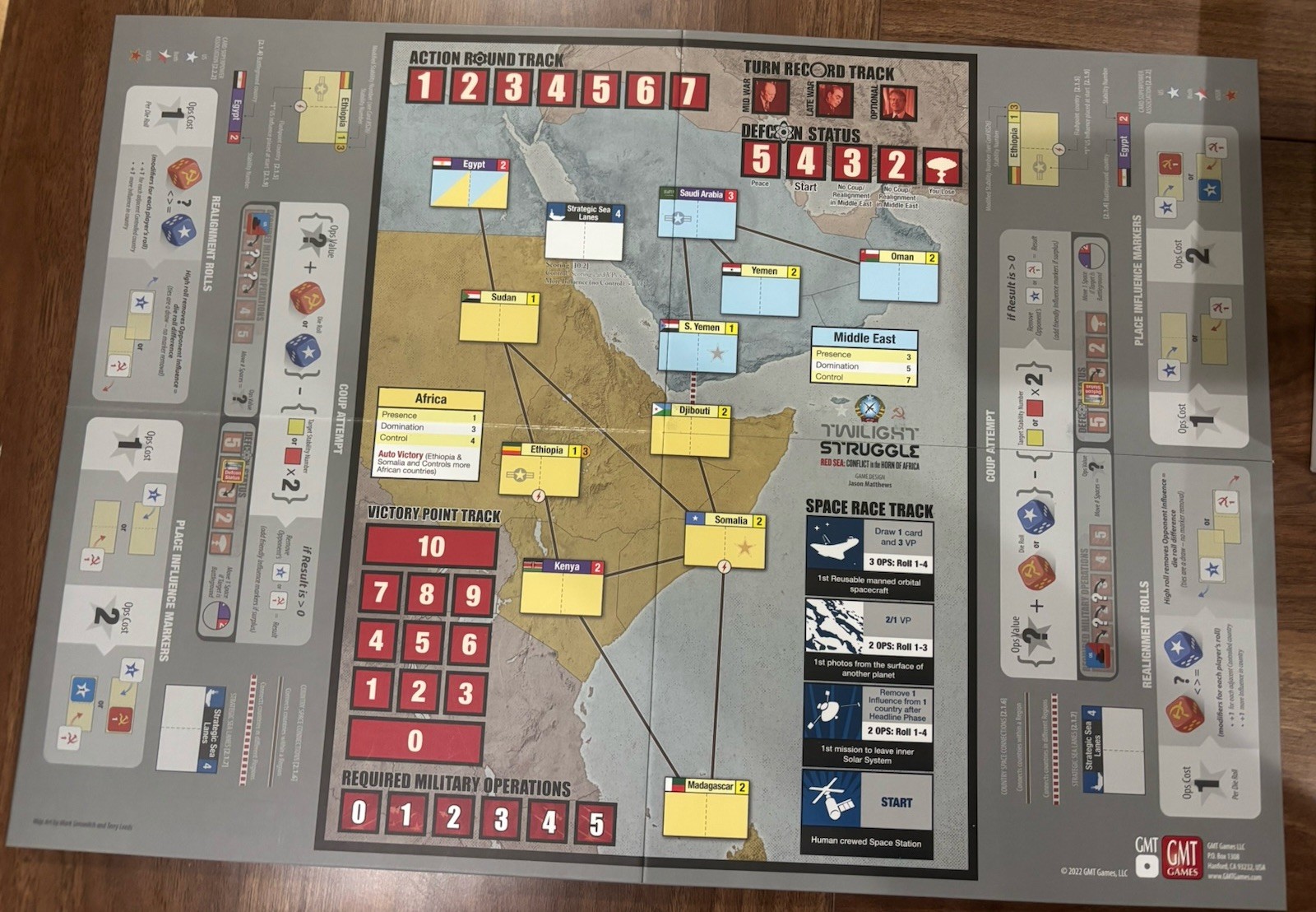 GMT Games Twilight Struggle: Red Sea Board Game, Solitaire System, 1-2 Players