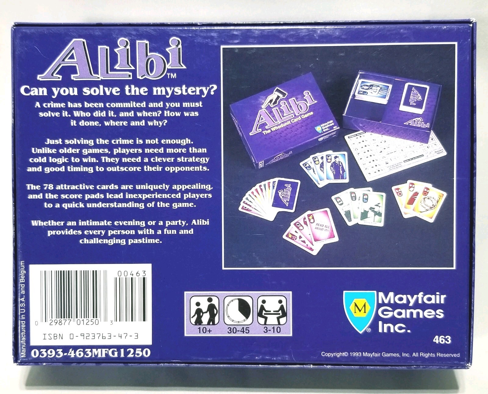 ALIBI Card Game Family Party Whodunit Deduction Game ▪︎ Mayfair Games