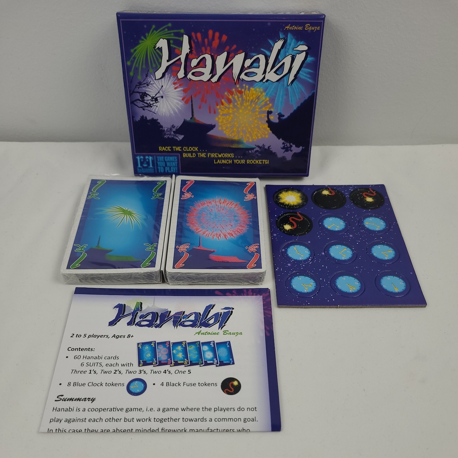 Hanabi Card Game R & R Games 8+ Antoine Bauza 2017 Multiplayer
