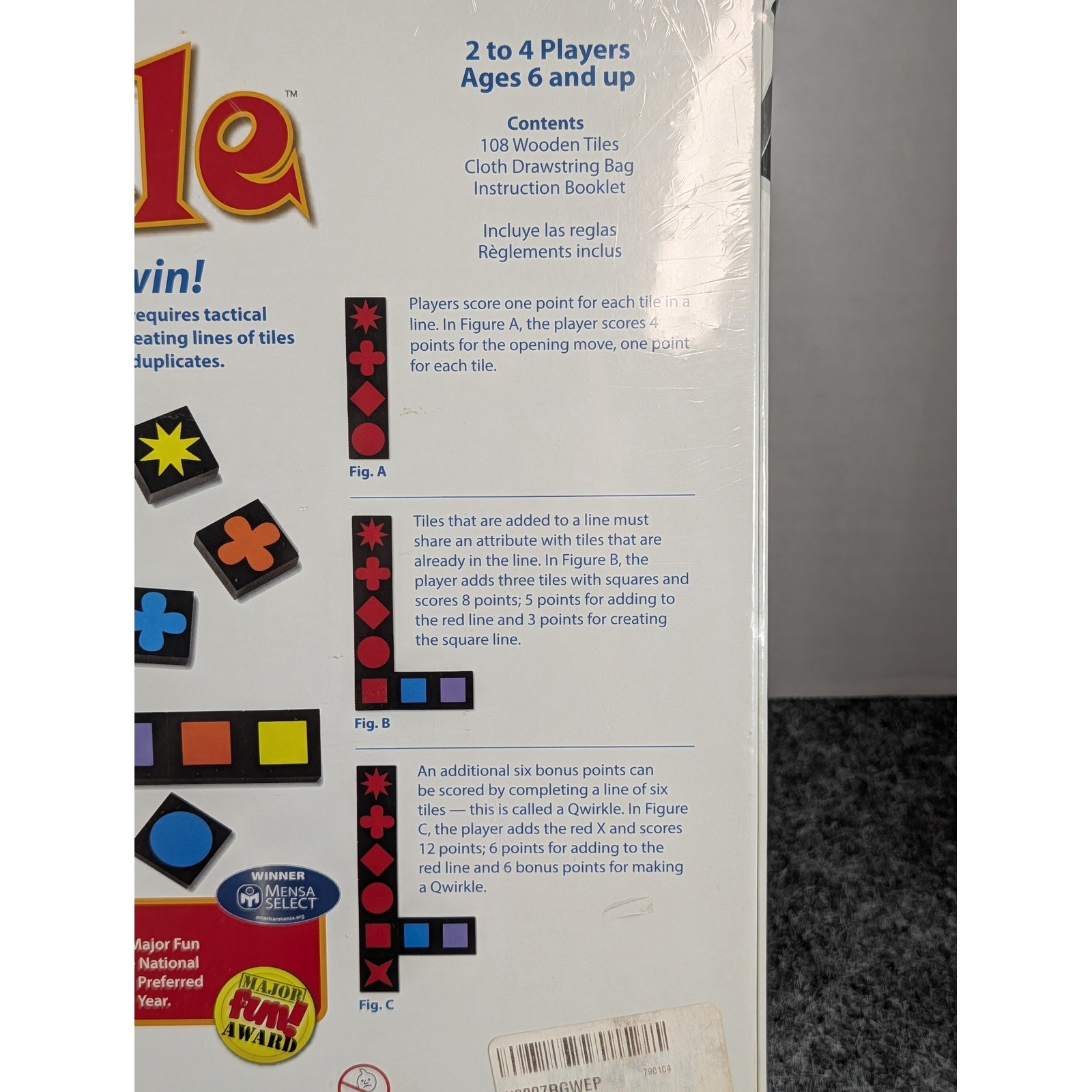 MindWare Qwirkle Board Game Wood Tiles New Sealed Family Strategy Game Ages 6+