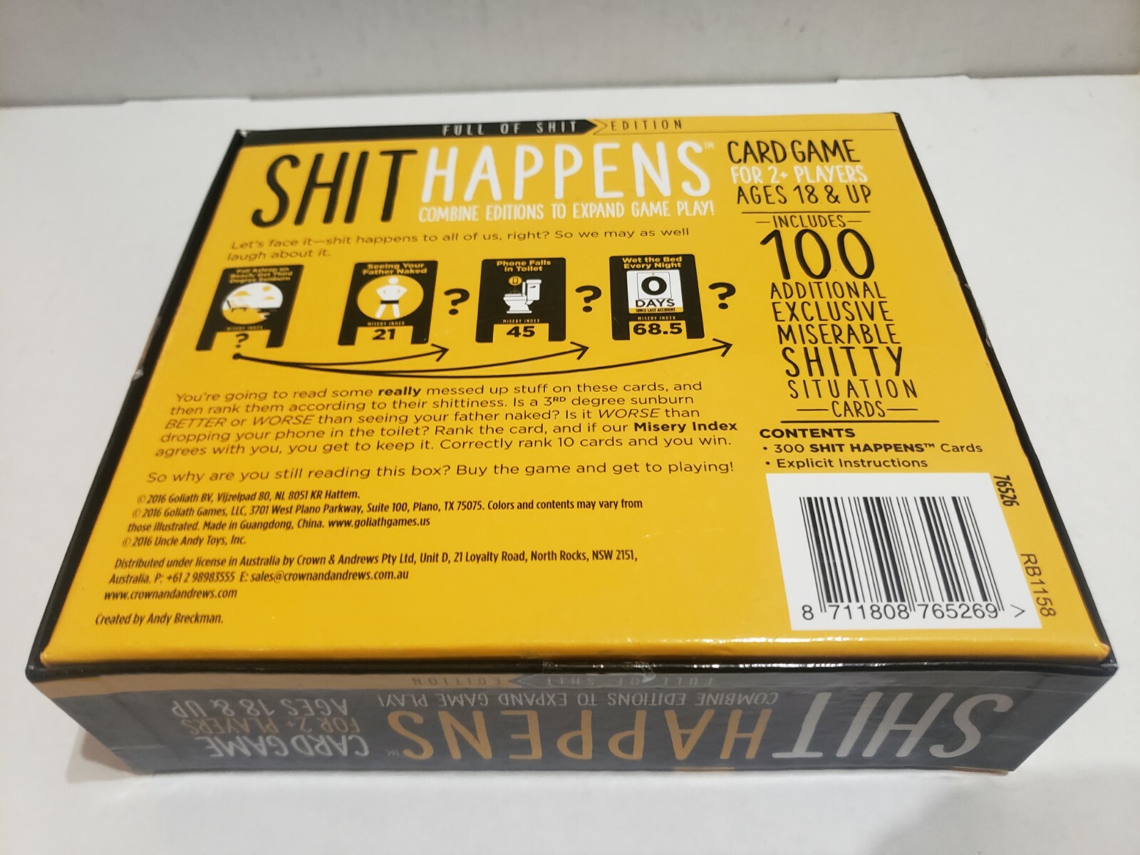 Sh*t Happens Card Game full of sh*t edition adult humor jokes 2016 Australia