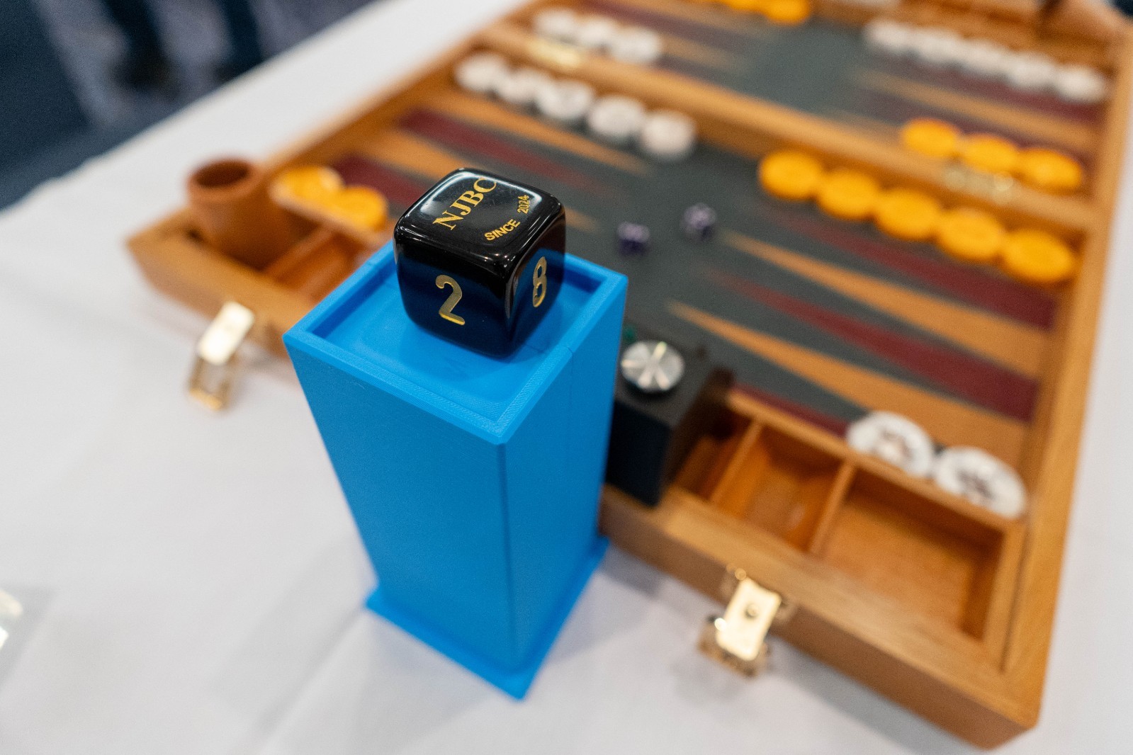 Cube-Tower™ Backgammon Doubling Cube Display & Storage Tower – Choose Color