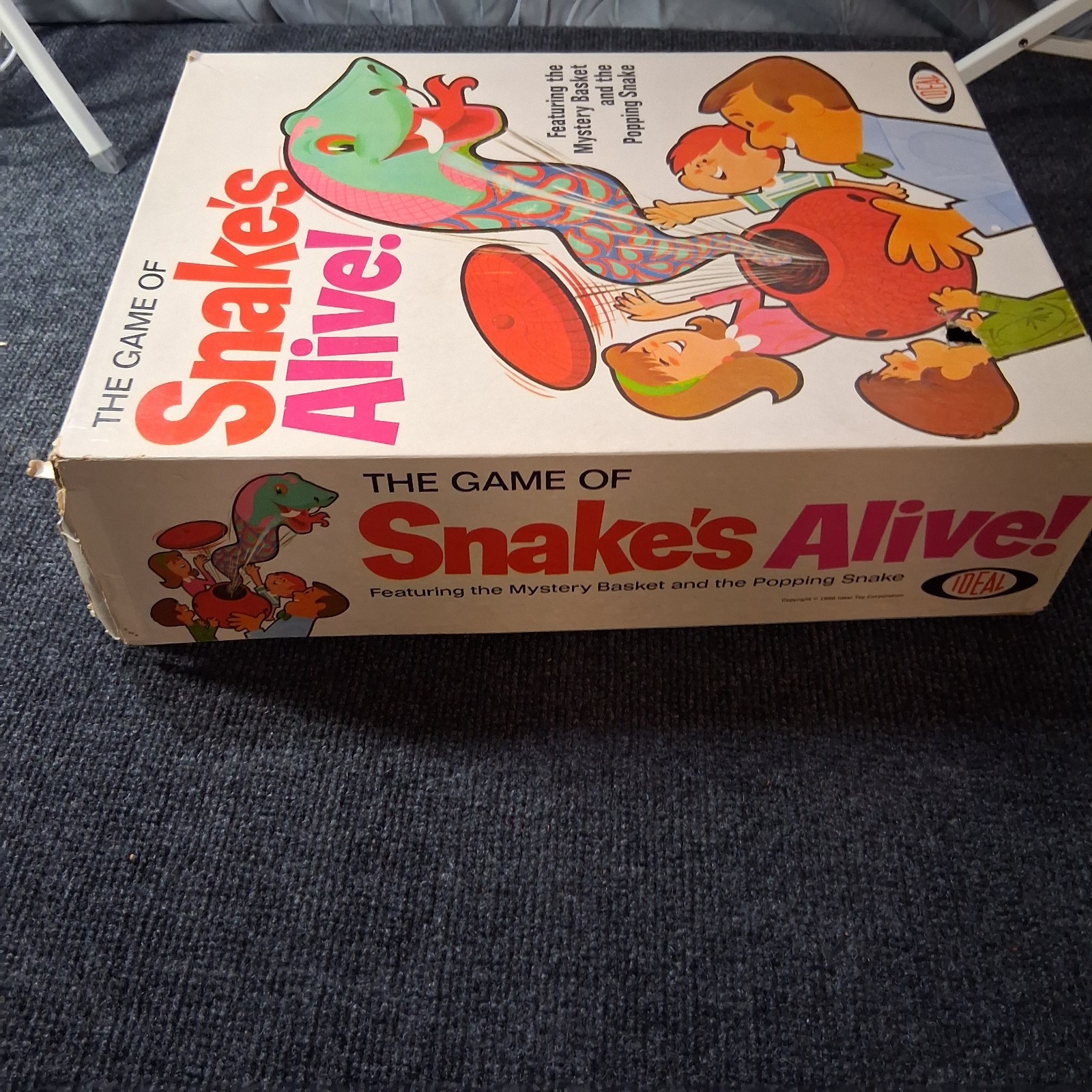 Snakes Alive Board Game 1966 Ideal Rare Vintage Action Game Works Great Original