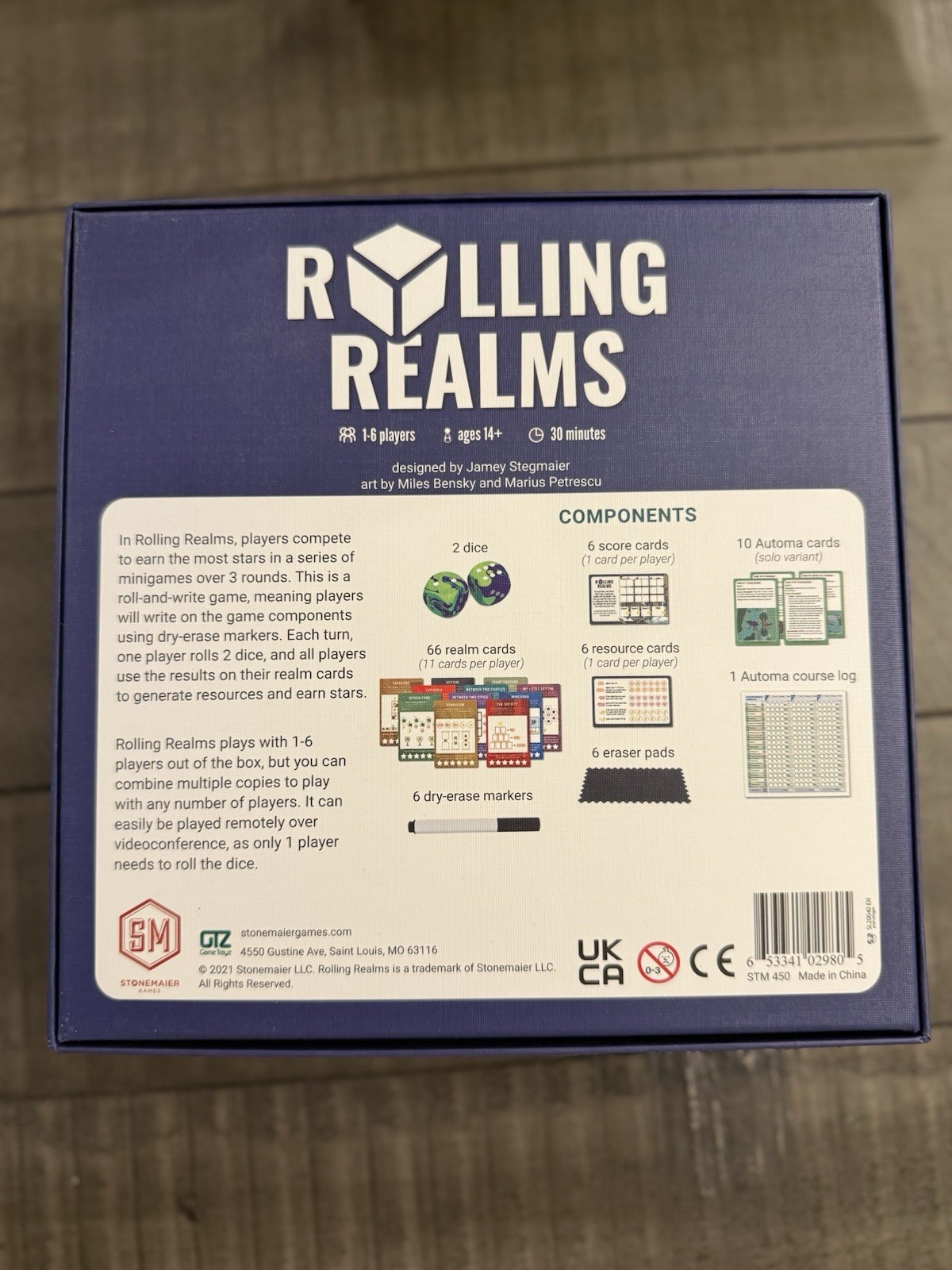 Rolling Realms Board Game 1st Print Run Stonemaier Games Complete slightly used