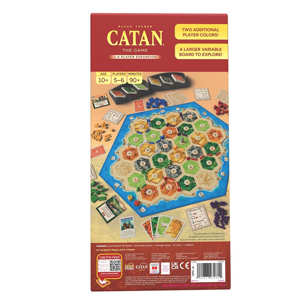 Catan 5-6 Player EXTENSION 6th Edition Game Studio CN3082 Base Core EXPANSION