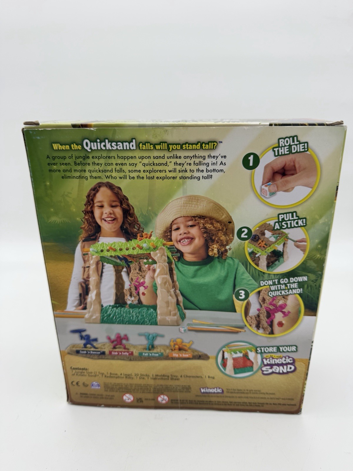 Sink N Sand Game Kinetic Sand Spin Master Jungle Quicksand Board Game