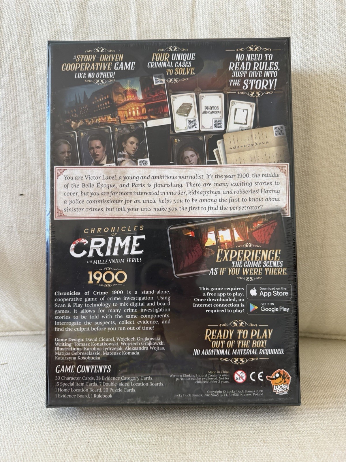 NEW SEALED Chronicles of Crime 1900 Board Game Lucky Duck Mystery Detective!