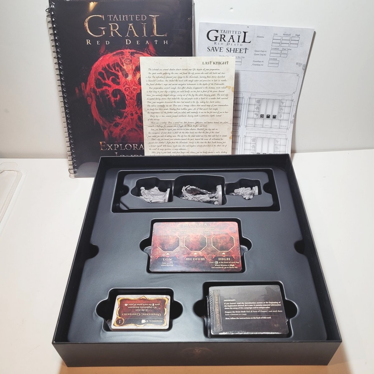 Tainted Grail lot: stretch goals Age of Legends, Last Knight, Red Death, Echoes+