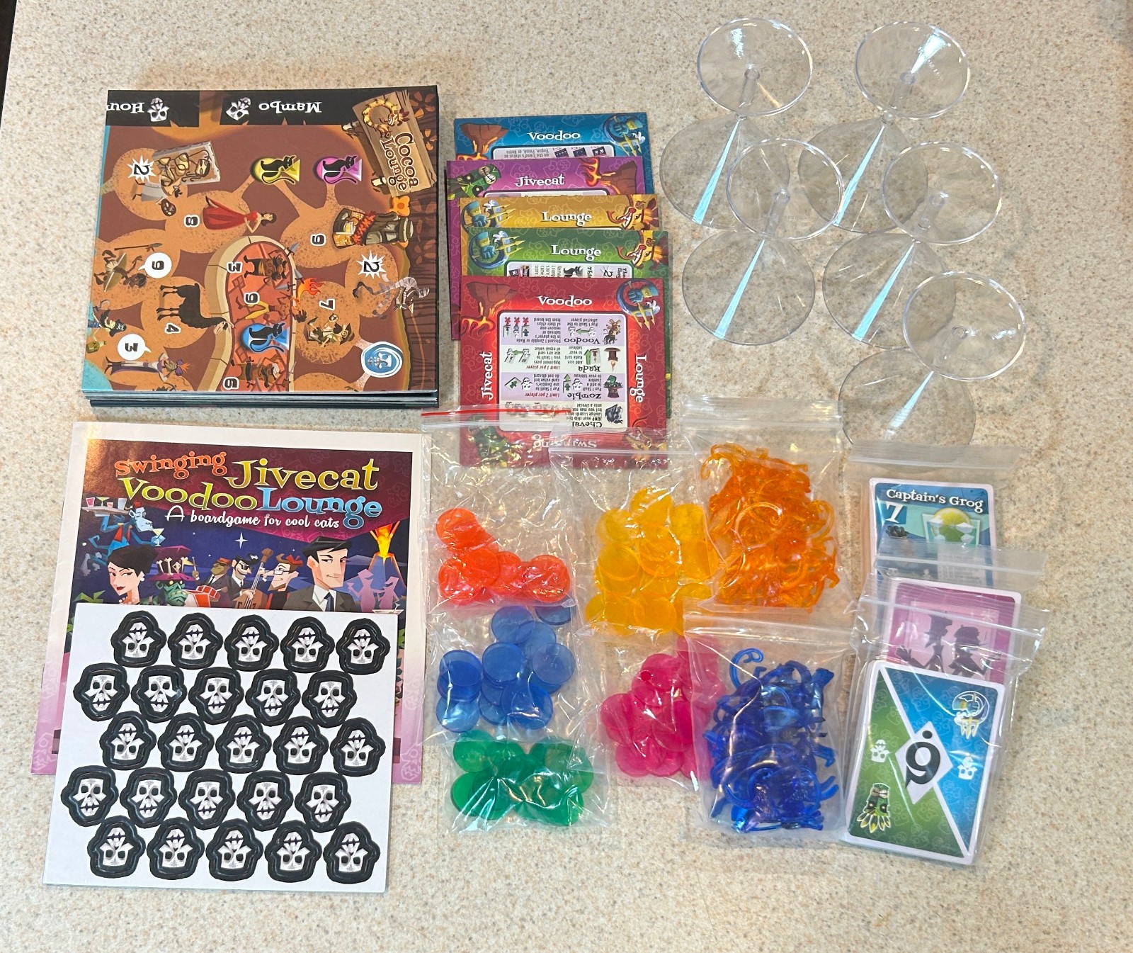 SWINGING JIVECAT VOODOO LOUNGE BOARD GAME (2015 Daily Magic) — Complete