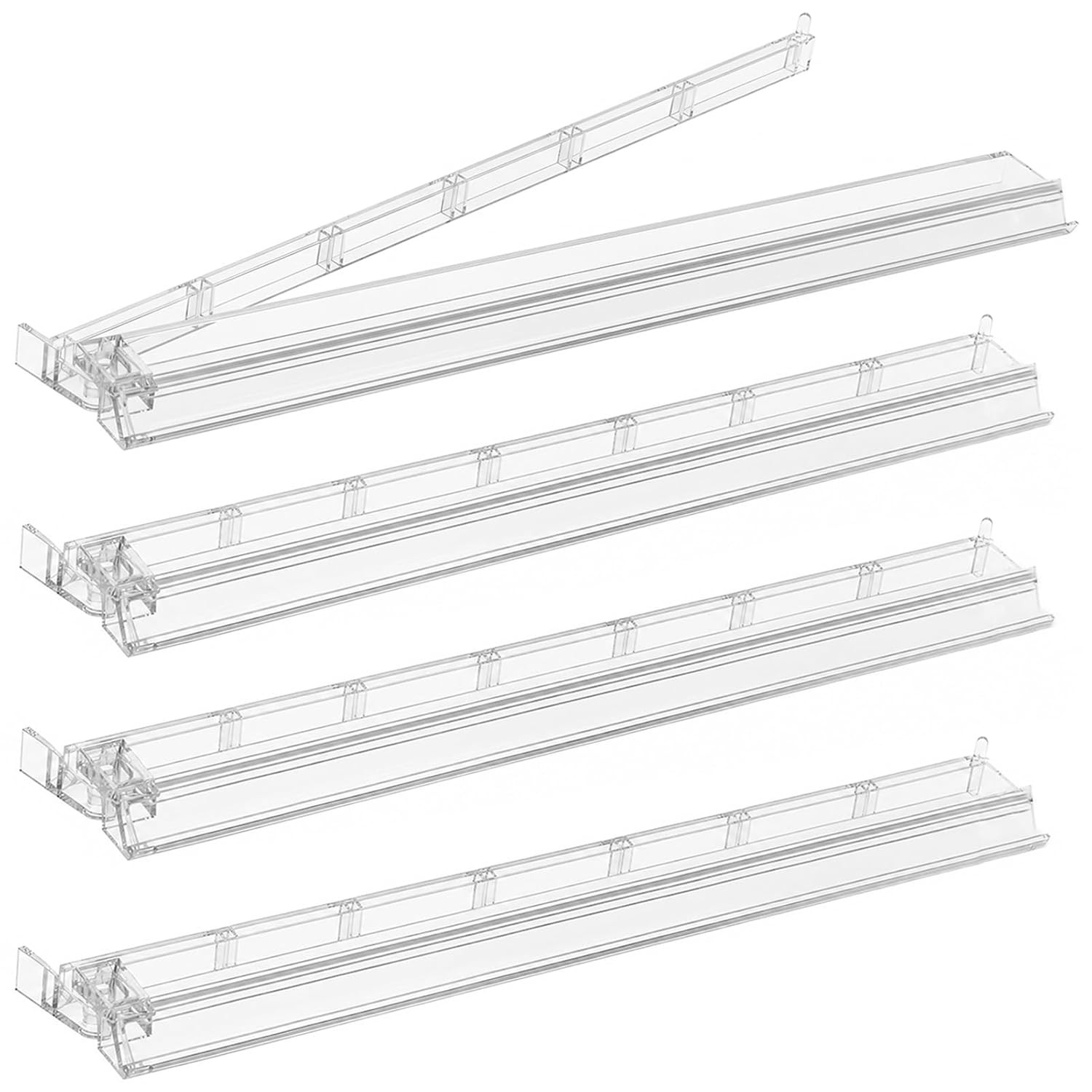 American Mahjong Tiles Clear Mahjong Rack Set with 4 Storage Pushers