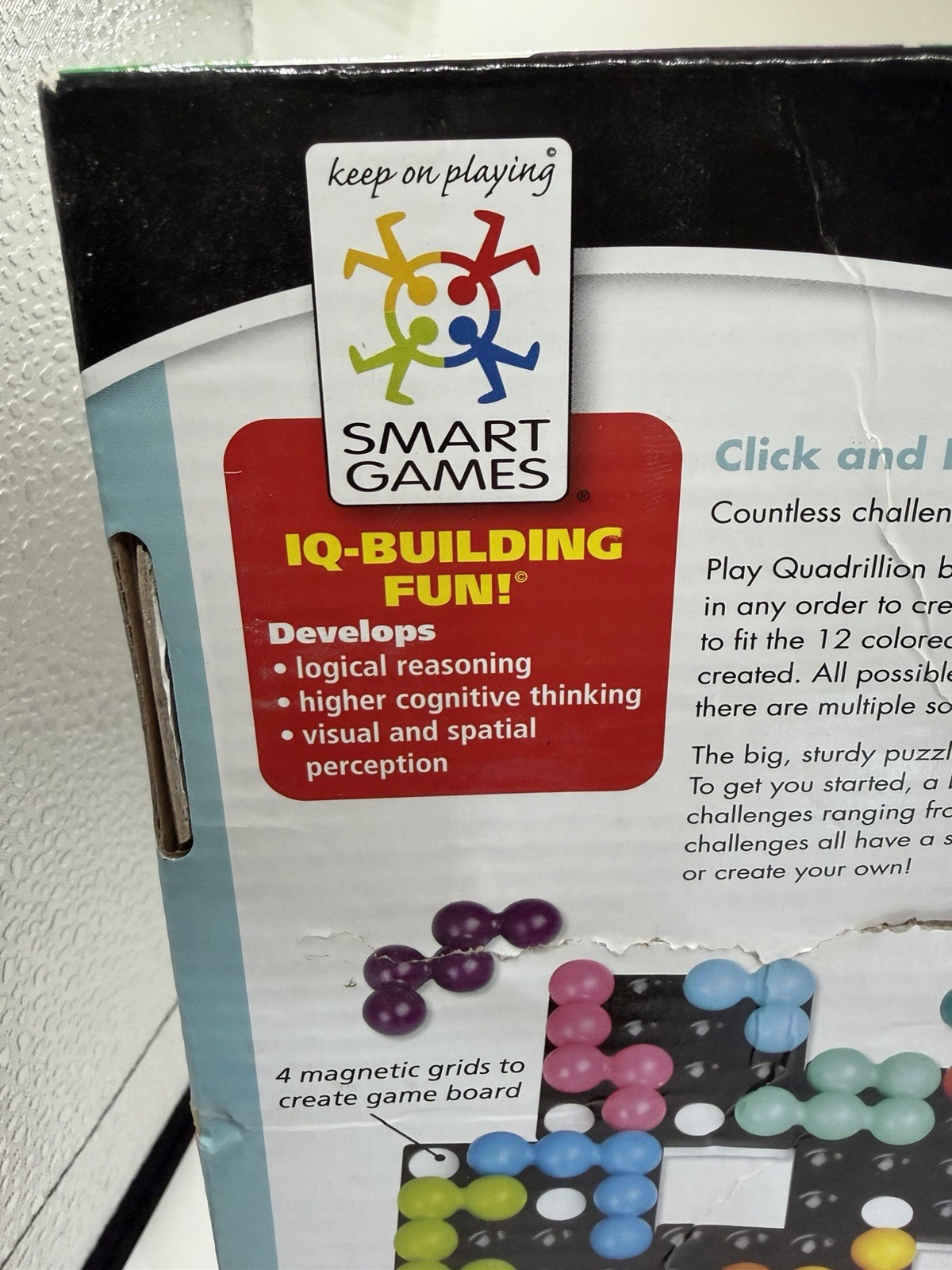 SmartGames Quadrillion Logic Puzzle Game – New Open Box – Complete – Box Damage