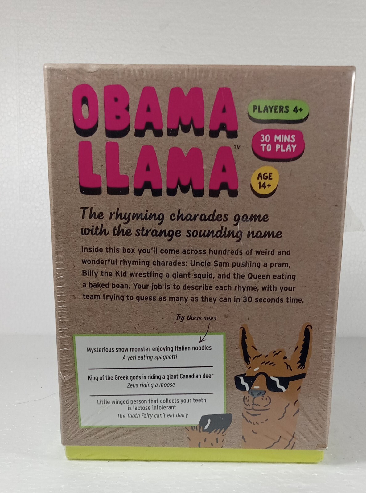 Big Potato Obama Llama Rhyming Party Board Game Family Game Night