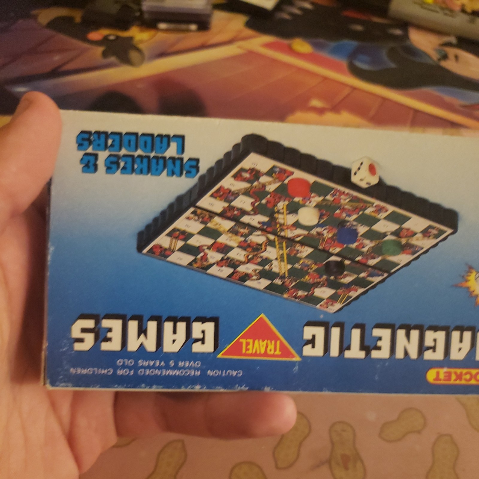Pocket Mini Magnetic Travel Game Travel Snakes & Ladders Pocket Game Vintage Box
