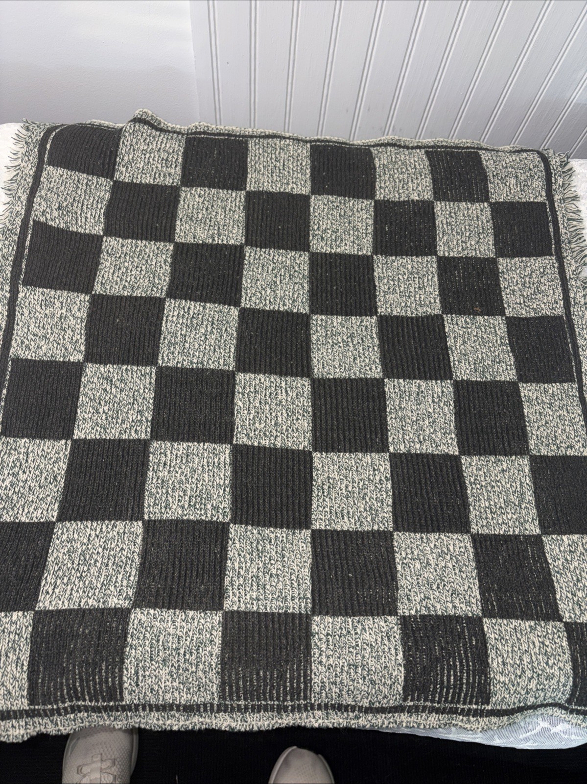 Giant 3-in-1 Checkers & Mega Tic Tac Toe 26″ Reversible Rug Board Game