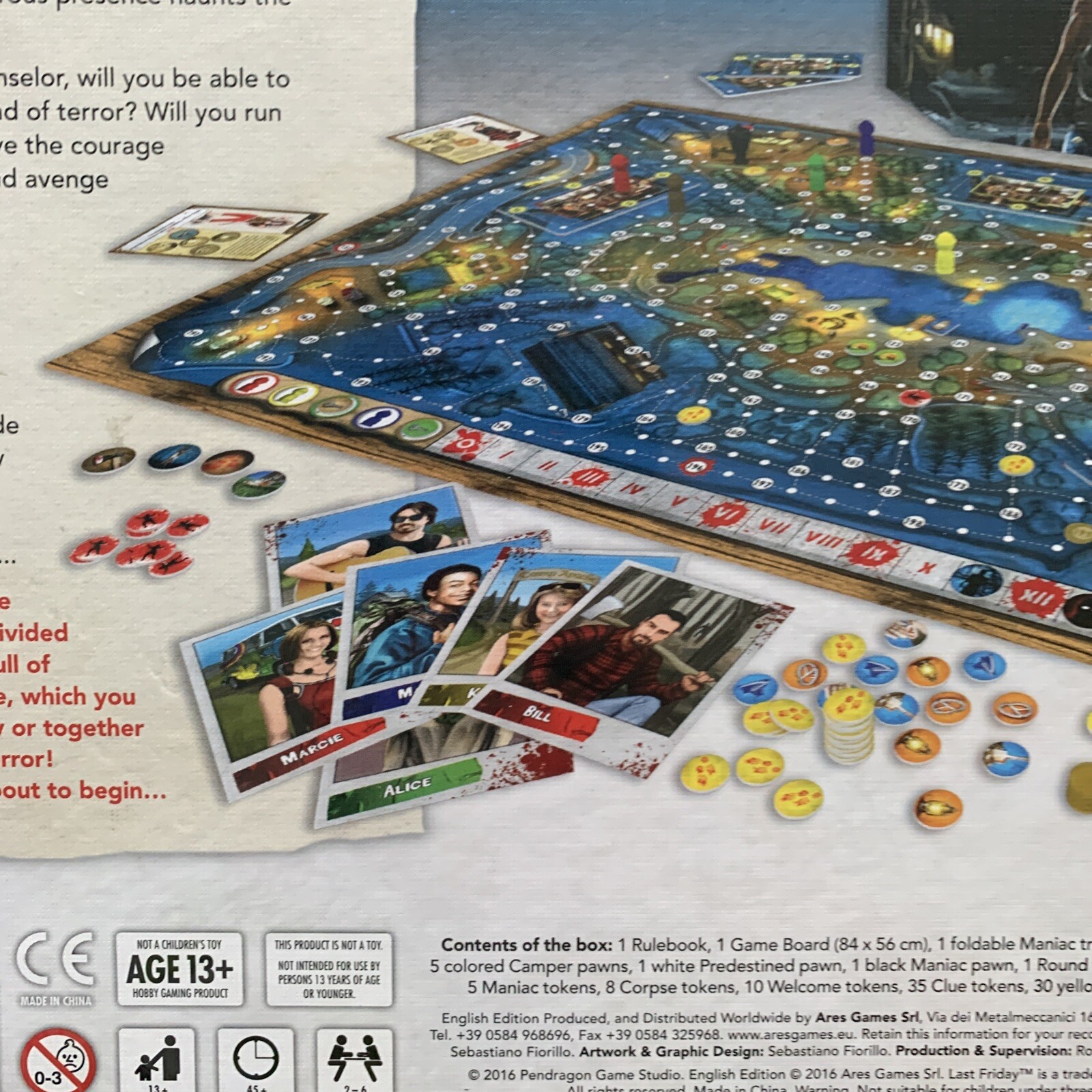 2016 Pendragon Last Friday Some Legends Never Die Horror Board Game NEW