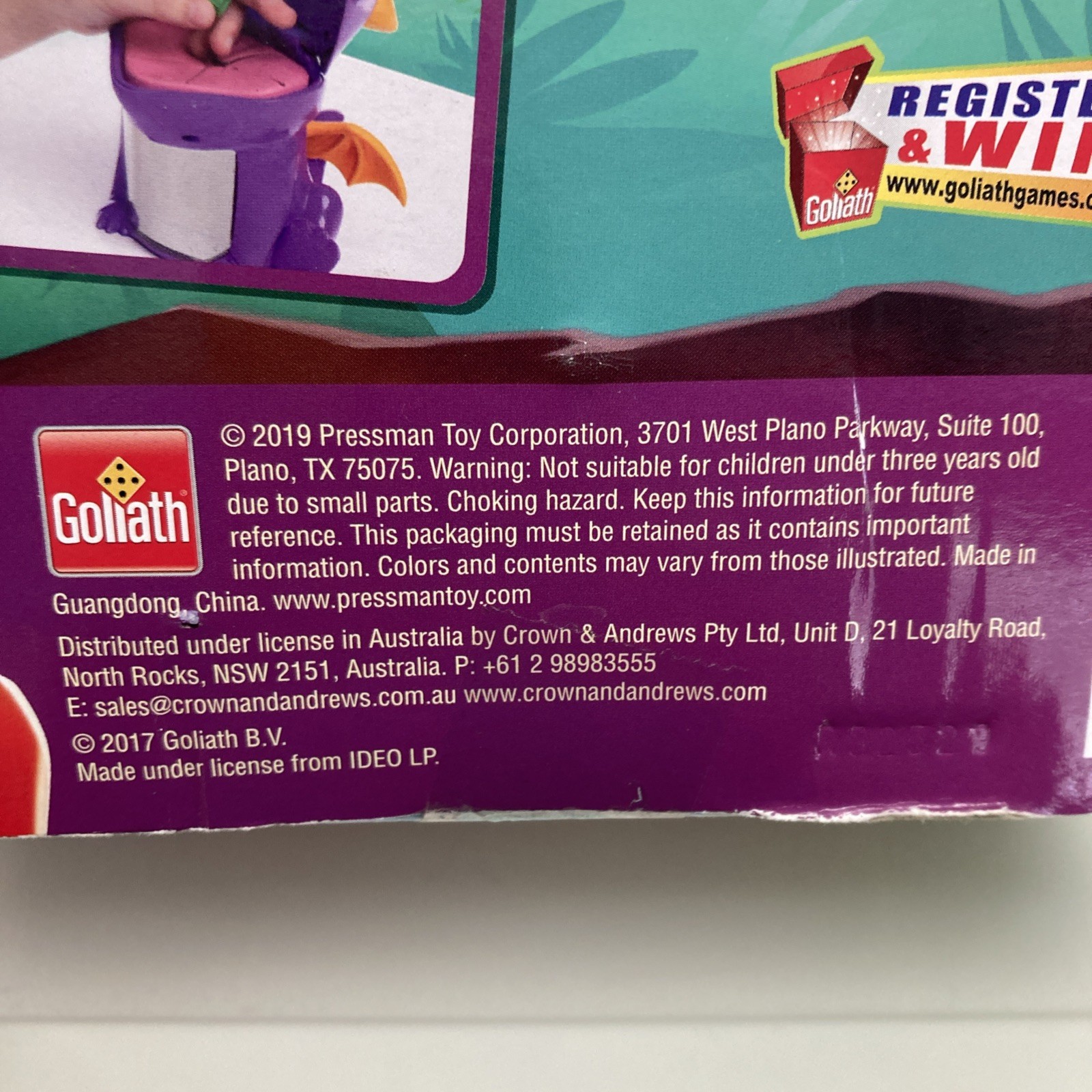 Dragon Snacks Game Goliath Kids Electronic Magical Purple COMPLETE 2-4 Players