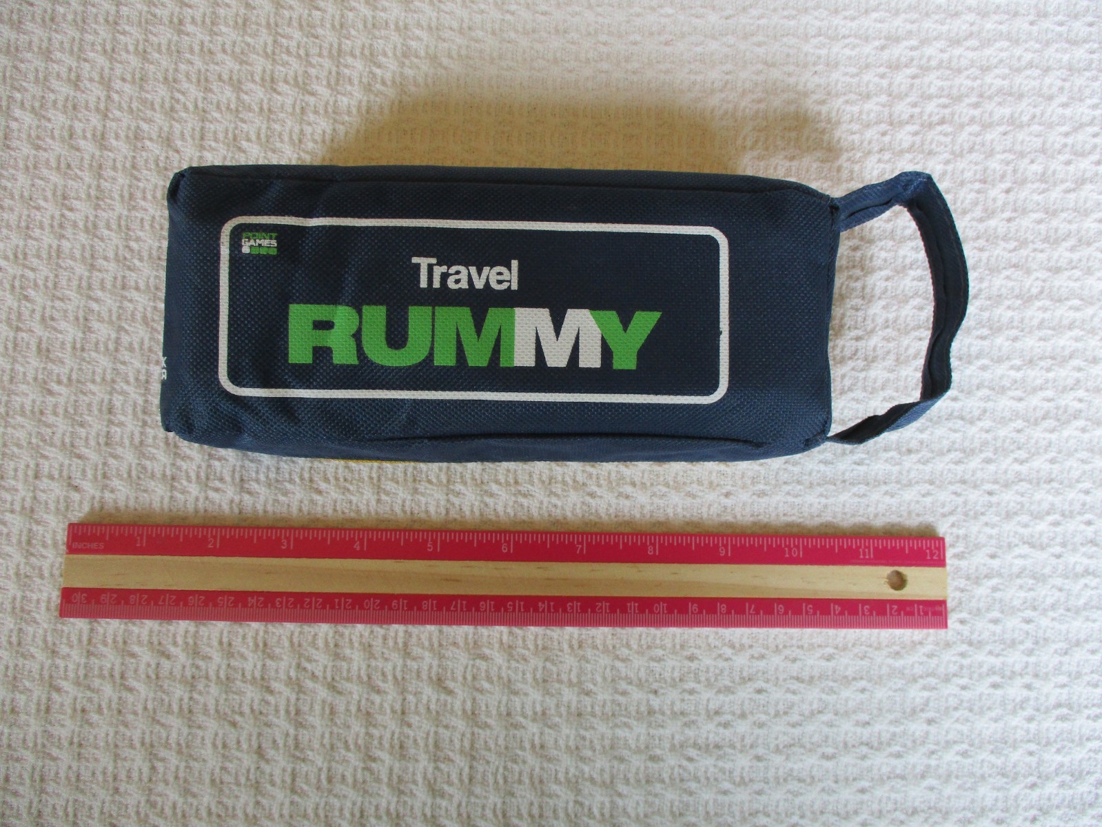 Mini Travel Rummy Game Set 106 Tiles and 4 Racks with Bag New