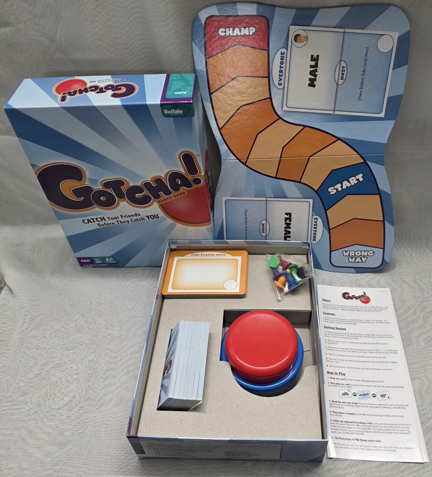 Buffalo Games Gotcha Party Game Adult Ages 14 Years And Above 3 To 8 Players