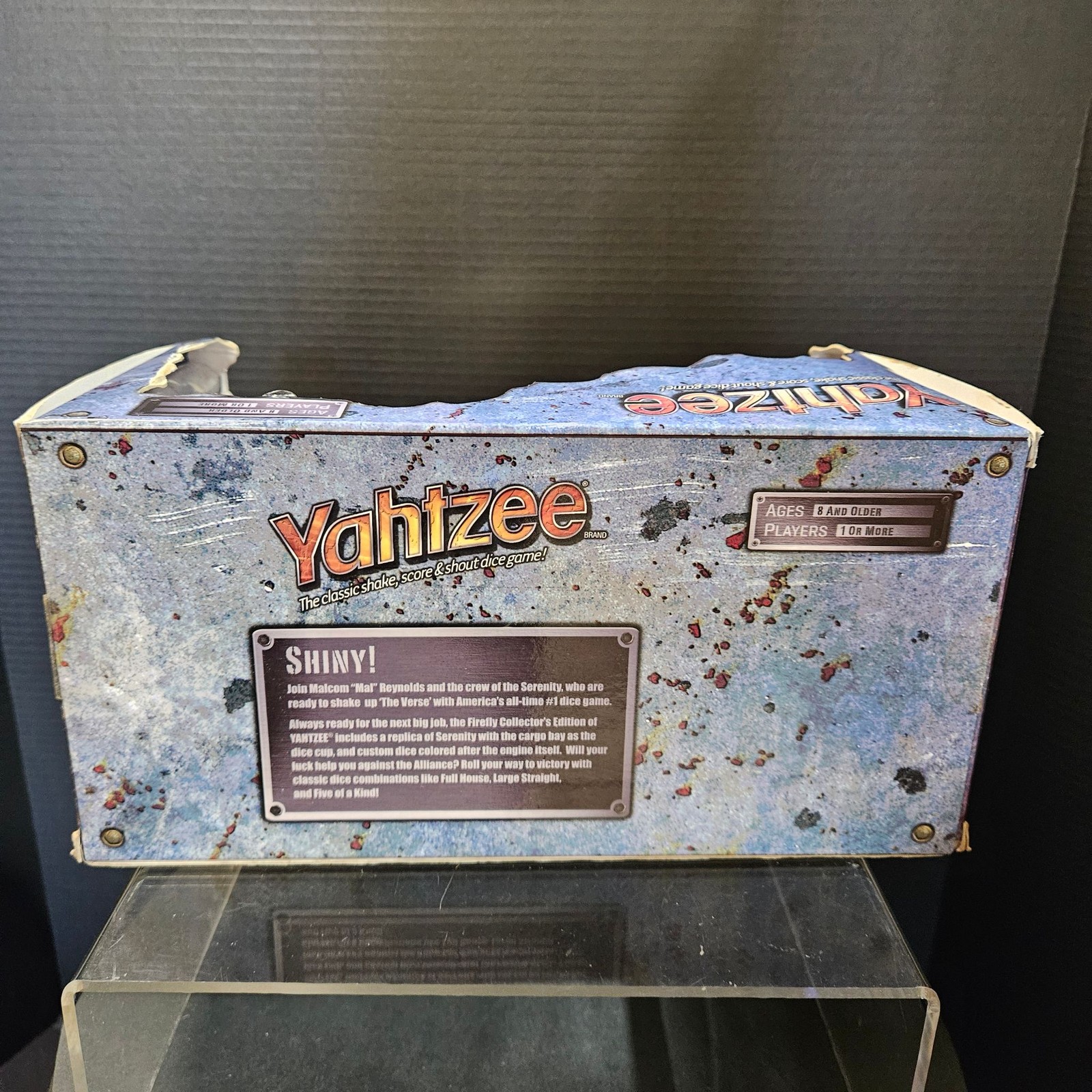 Yahtzee Firefly Collectors Edition Board Game Serenity Ship Dice Cup 5 Dice