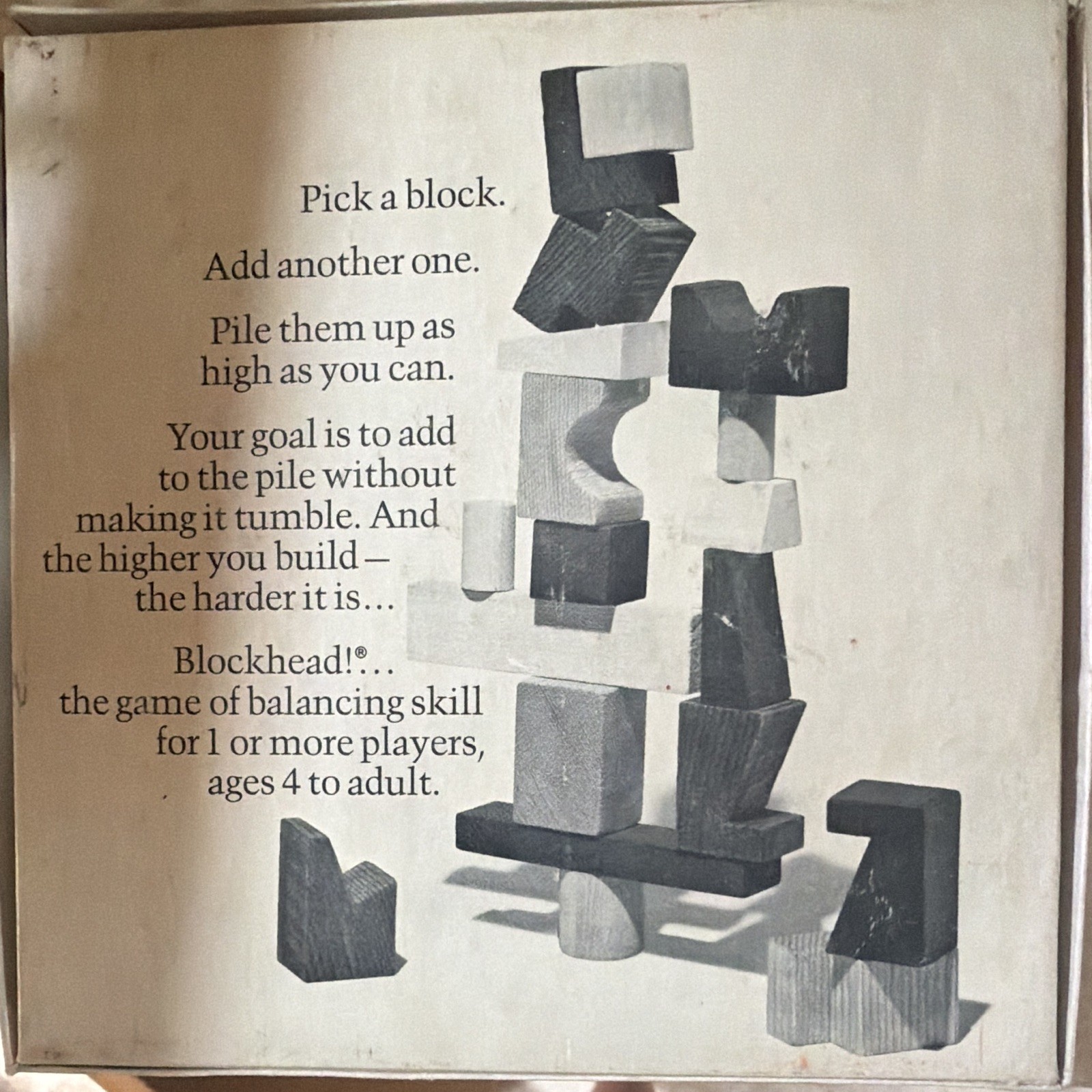 Parker Brothers Blockhead! Balance Skill & Action Game, 1+ Players, Ages 4+