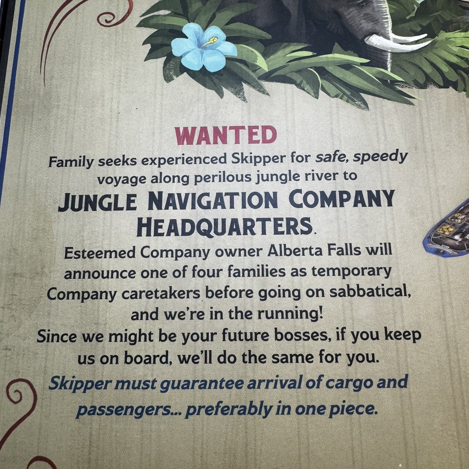 Ravensburger Disney Jungle Cruise Adventure Board Game 2-4 Players Aged 8 Up NIB