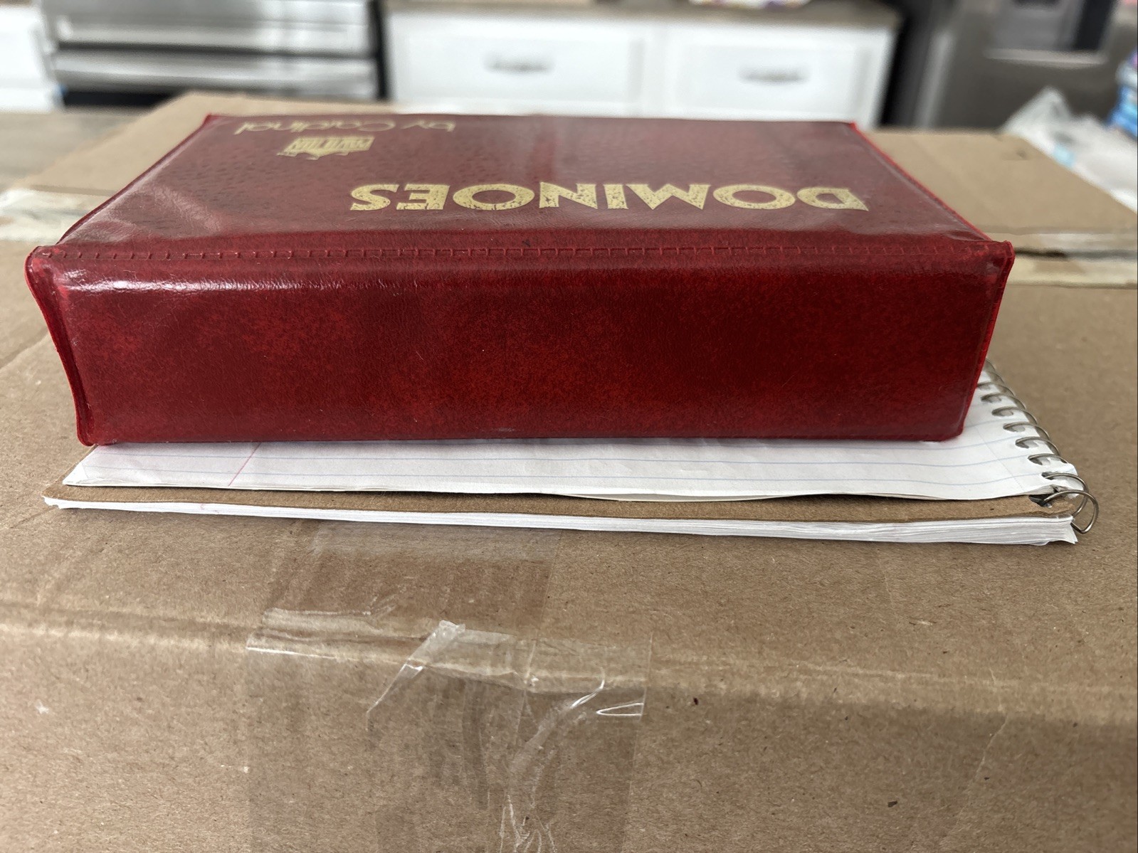 Vintage Dominoes By Cardinal 55 Pieces | 3/8″ Thick DOUBLE NINE Red Vinyl Case