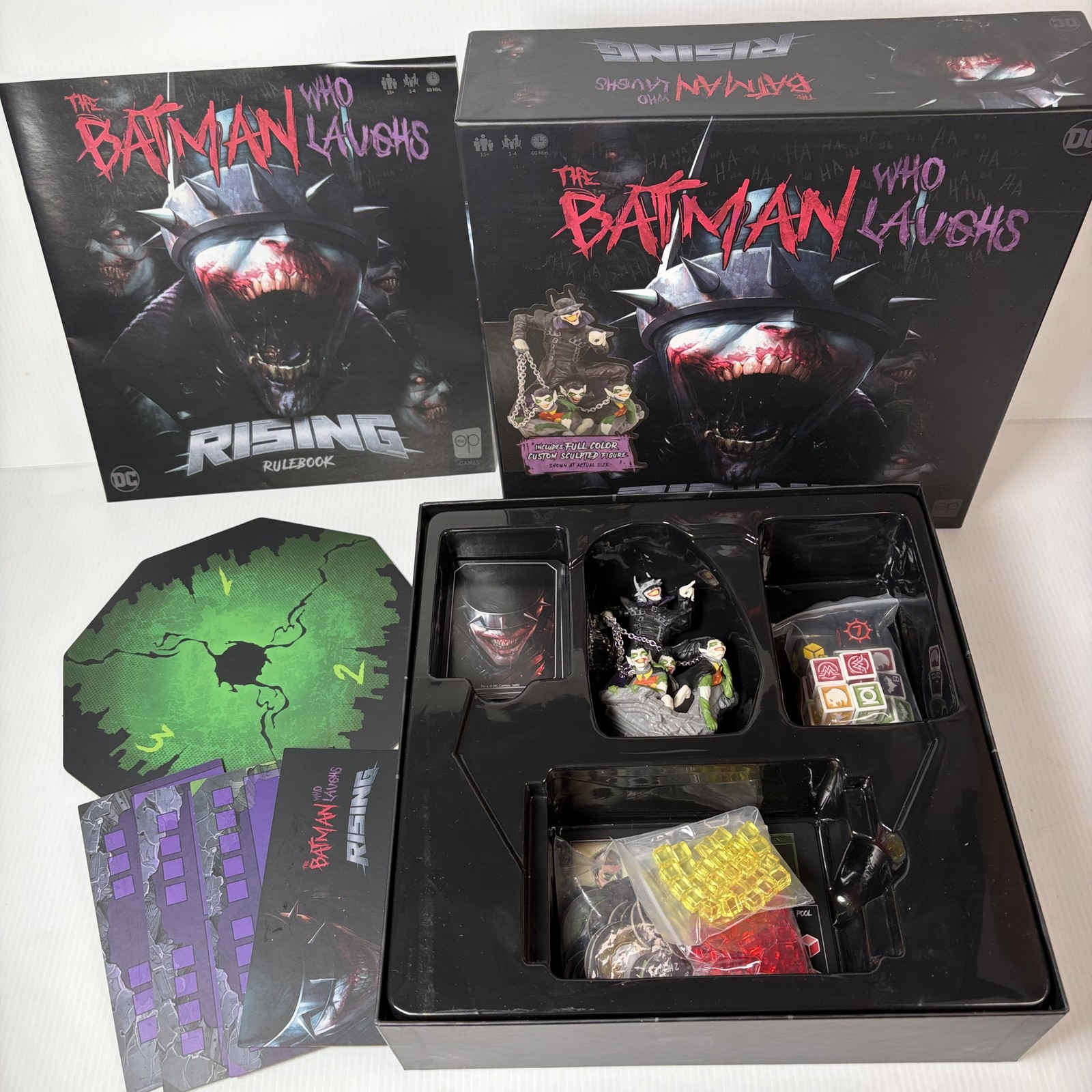 The Batman Who Laughs Rising Board Game DC Comics Cooperative w/ Figures