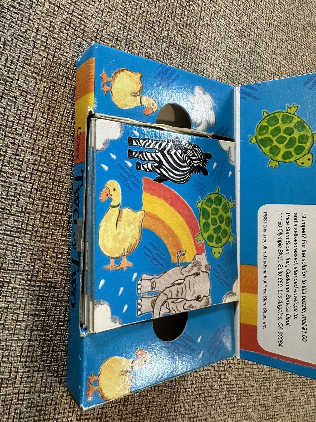 Crazy Two by Two Puzzle Card Game Price Stern Sloan Los Angeles Problem Solving