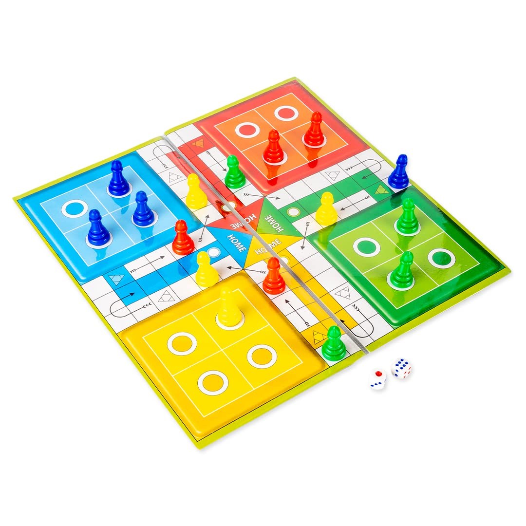 Ludo Board Family Game For Kids & Adults 2-in-1 Snakes & Ladder & Ludo Board