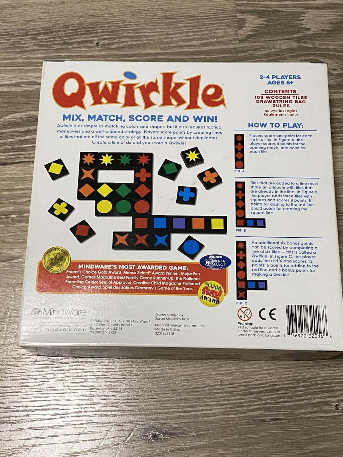 2018 Qwirkle Game Complete Excellent Condition