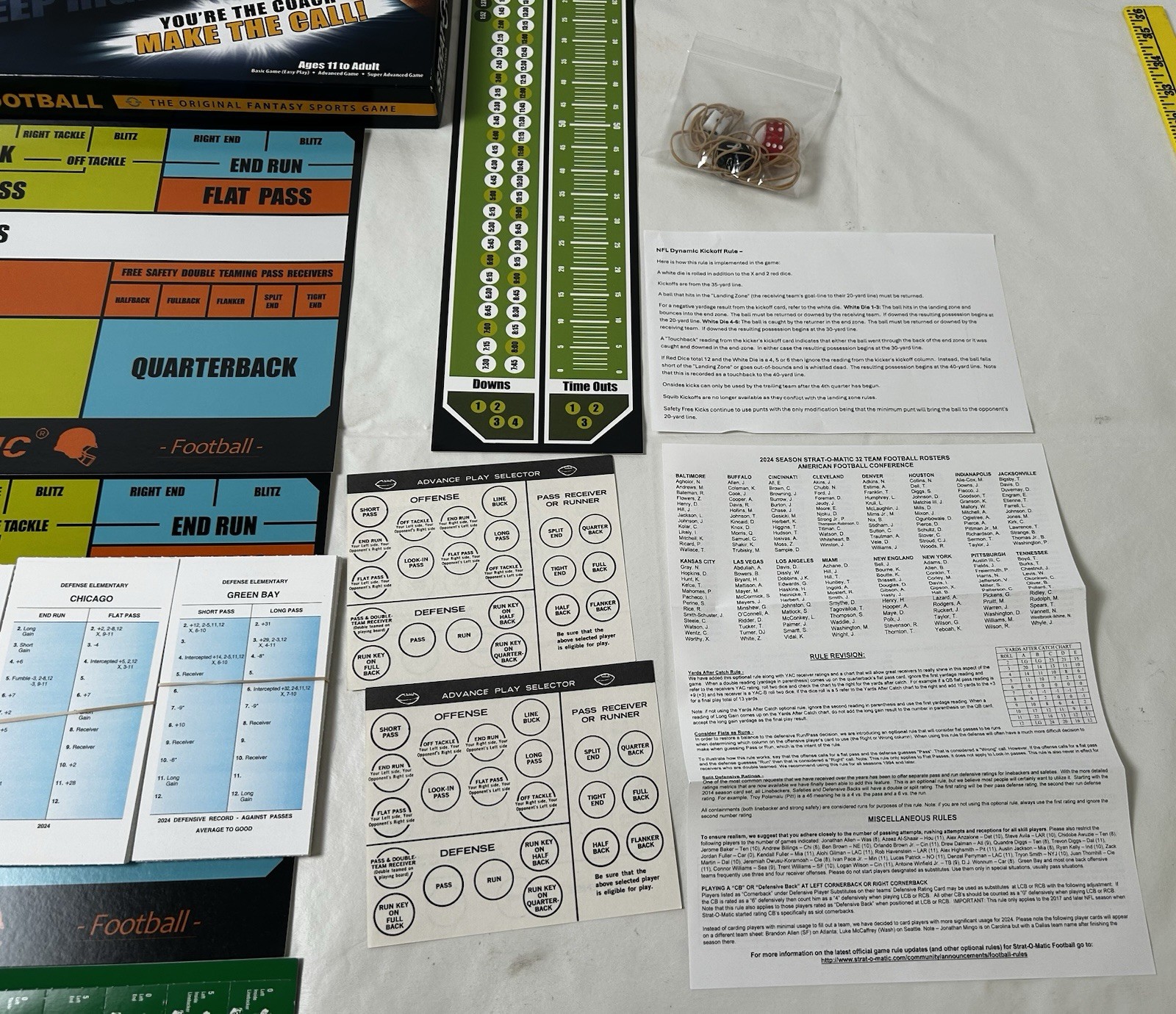 NOB Strat-O-Matic Pro Football Board Game 2015 Complete Game NFL
