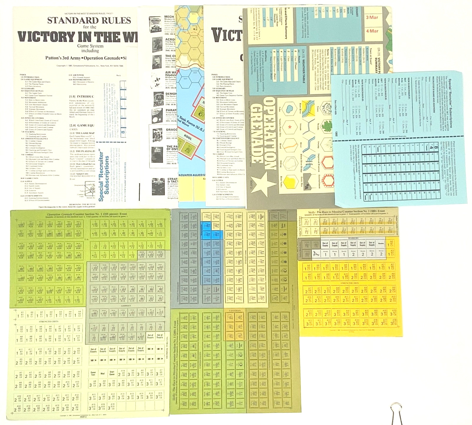 Simulations Publications Inc SPI Vintage Lot of 4 Bagged Games VG UNPUNCHED (A)