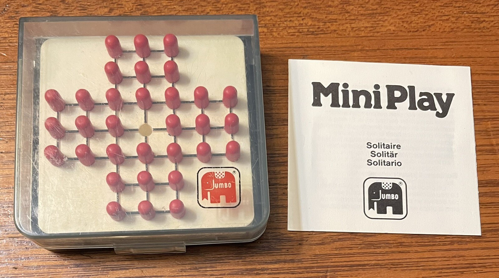 Vintage 1983 JUMBO Mini Play Solitaire Game Made In Germany