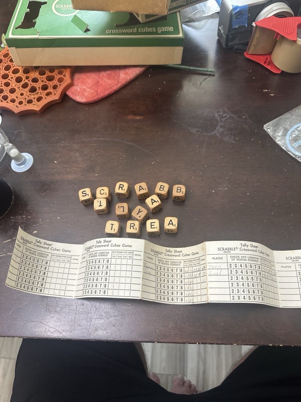 Scrabble Vintage 1964 Crossword Cubes Word Game Set -COMPLETE-