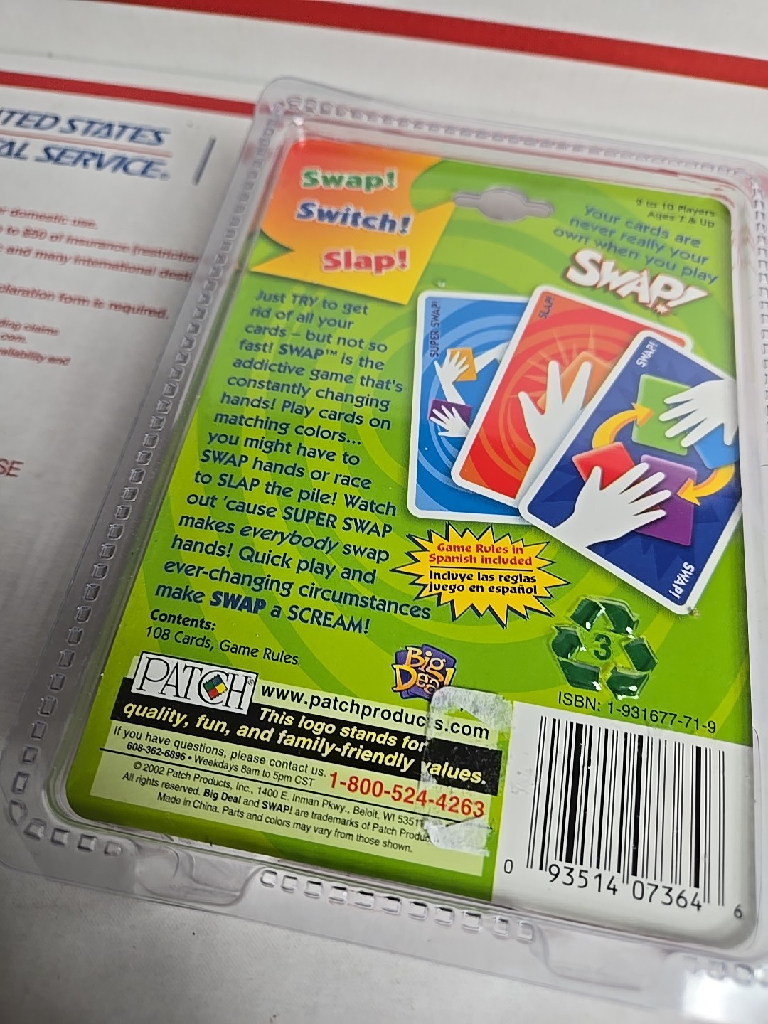 NEW SEALED SWAP! Switch! Slap! Card Game Patch Products Big Deal