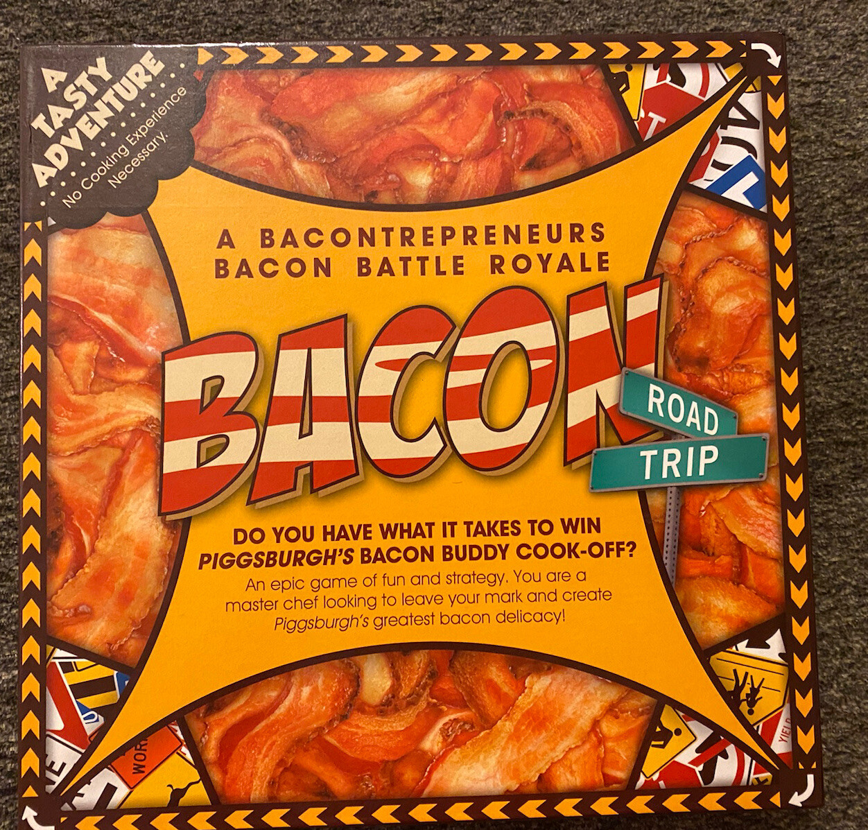 Bacon Road Trip Board Game- Bacontrepreneurs Battle Royale- Master Chef Cookoff