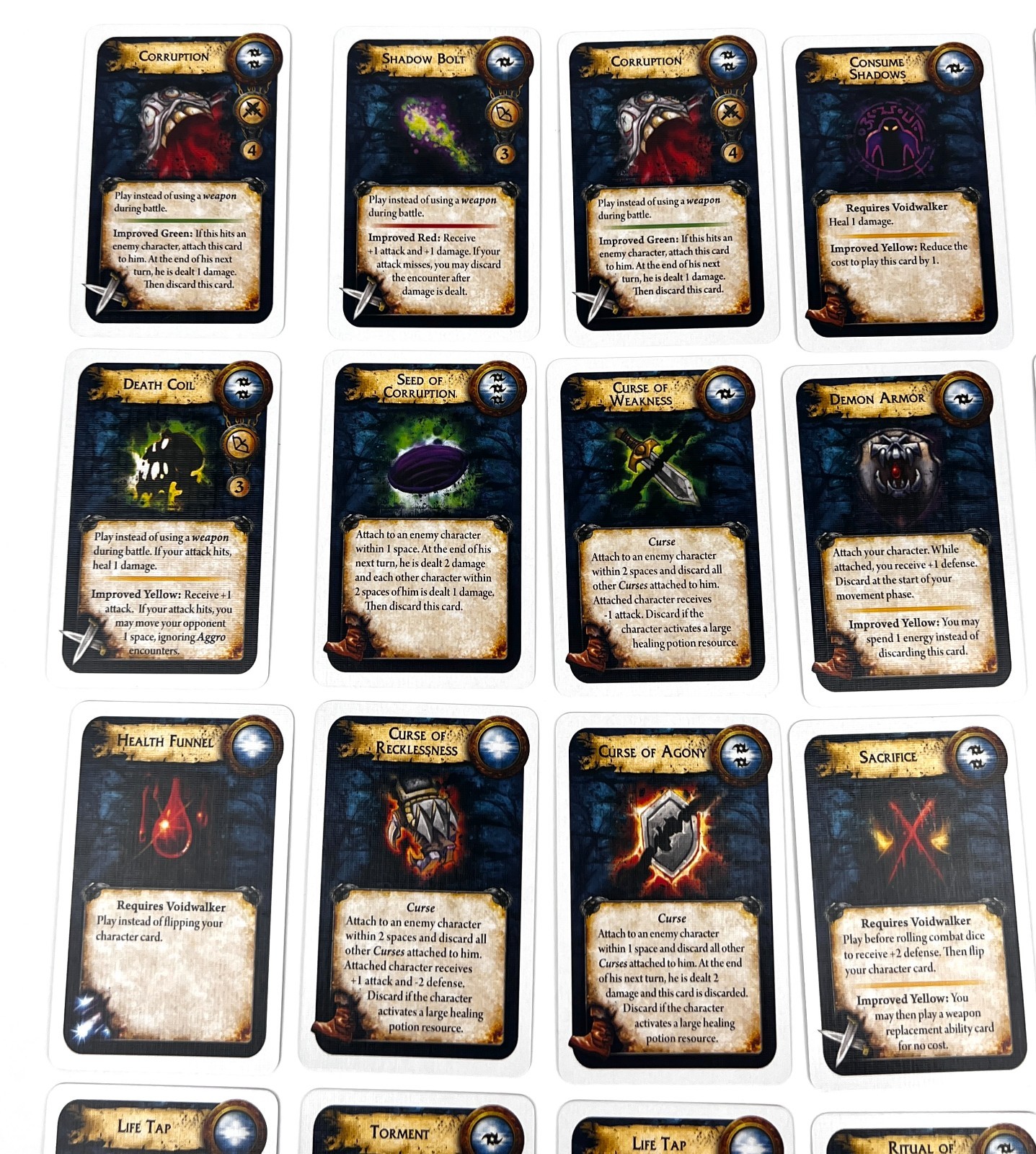 2008 World of Warcraft The Adventure Board Game Character Card Lot of 27