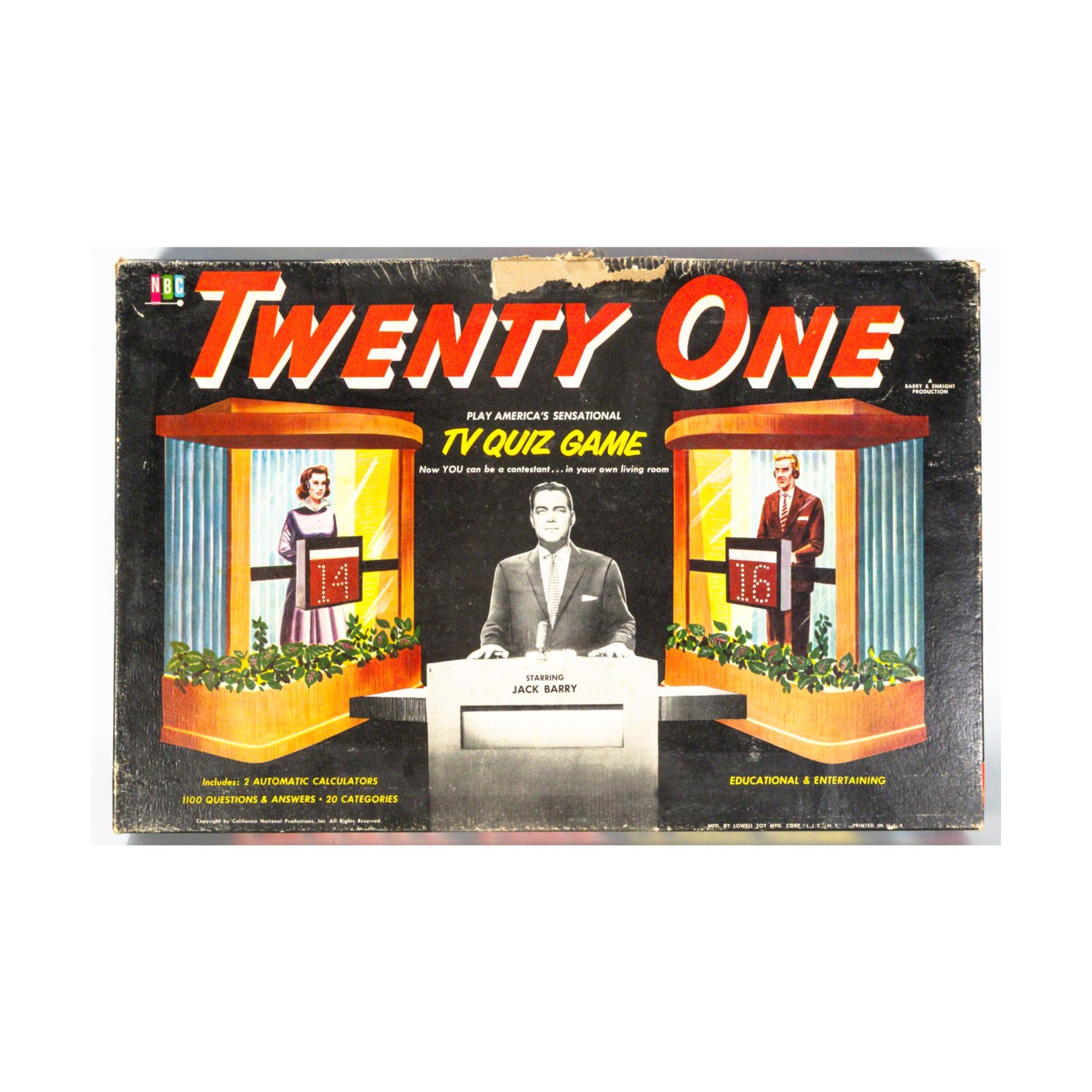Lowell Toys Boardgame Twenty One Box Fair/EX
