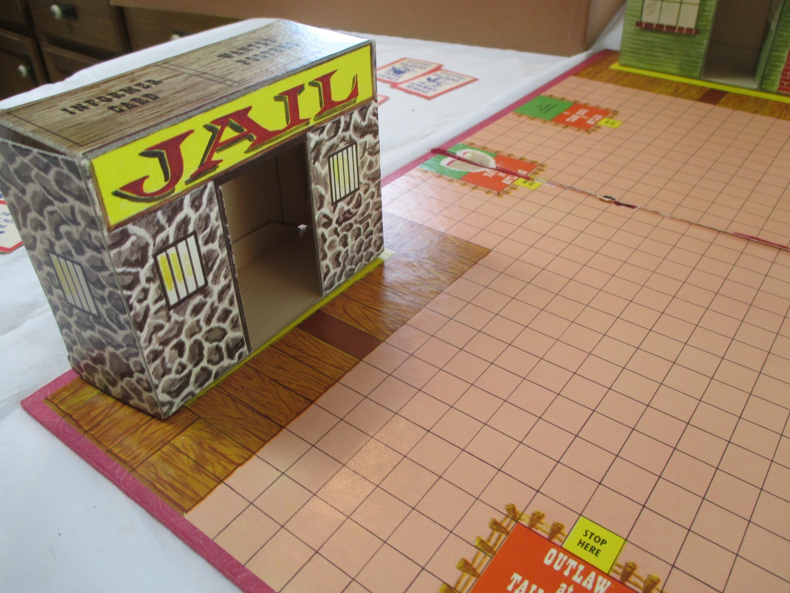 Vtg. BAT MASTERSON WESTERN BOARD GAME BY LOWELL 1958. May be Incomplete.