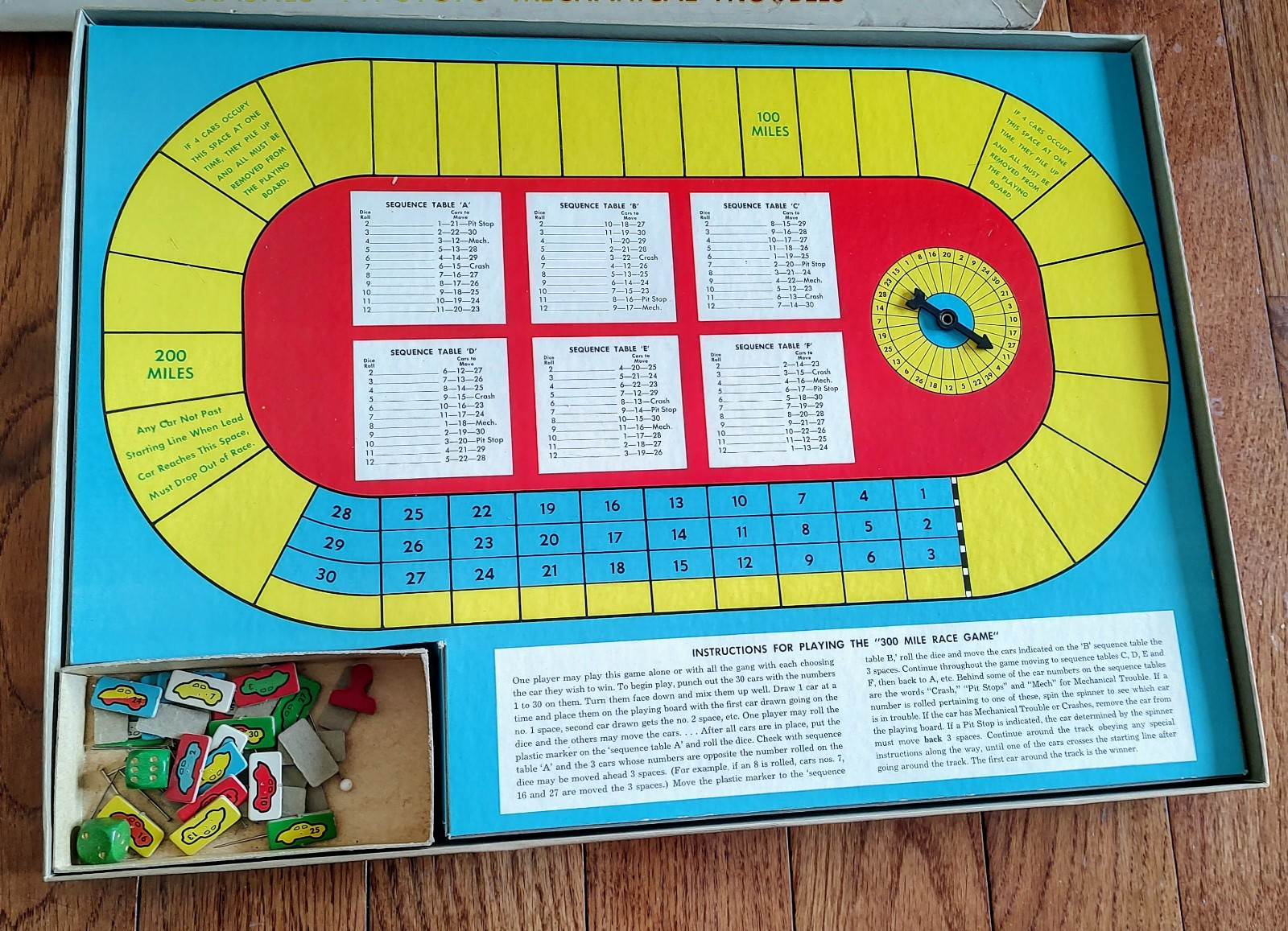 300 Mile Race Board Game No. 860 Warren Built Rite Games USA