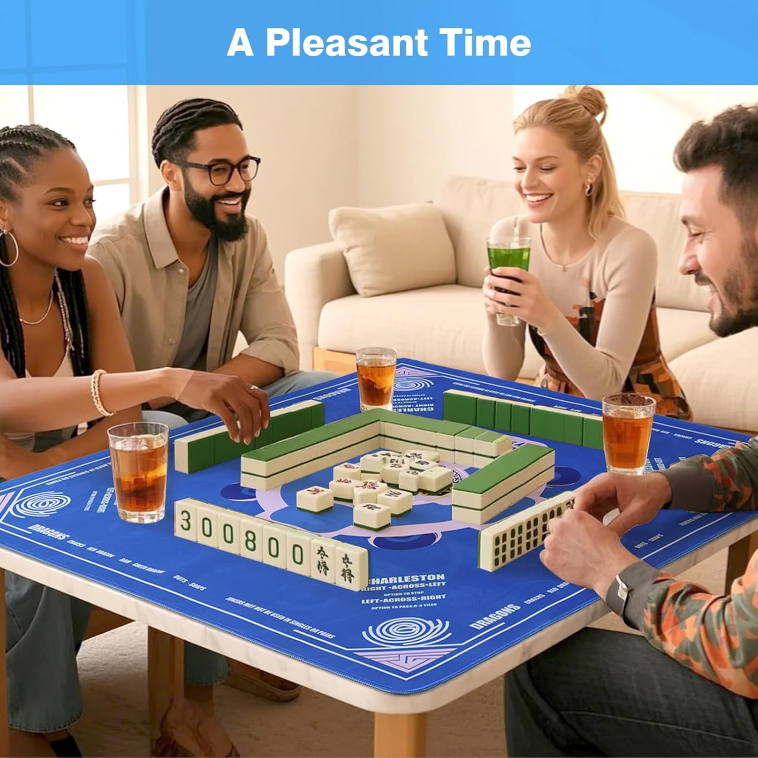 American 33″x33″ Non-Slip Noise Reduction Mahjong Table Game Mat for Sale