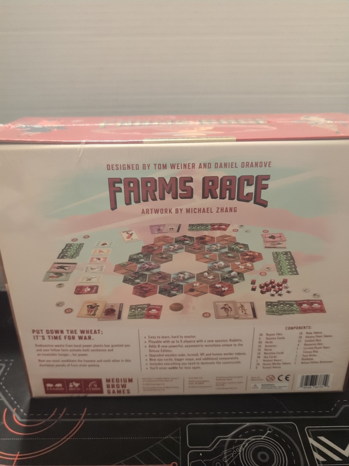 Medium Brow Board Games Farms Race (Kickstarter Deluxe Ed) Box EX/NM