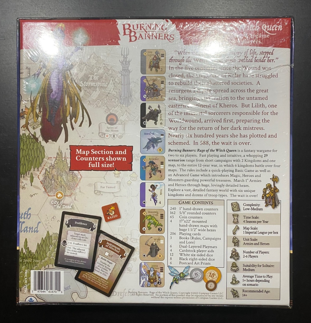 NEW! Compass Games Burning Banners: Rage of the Witch Queen – Factory Sealed!