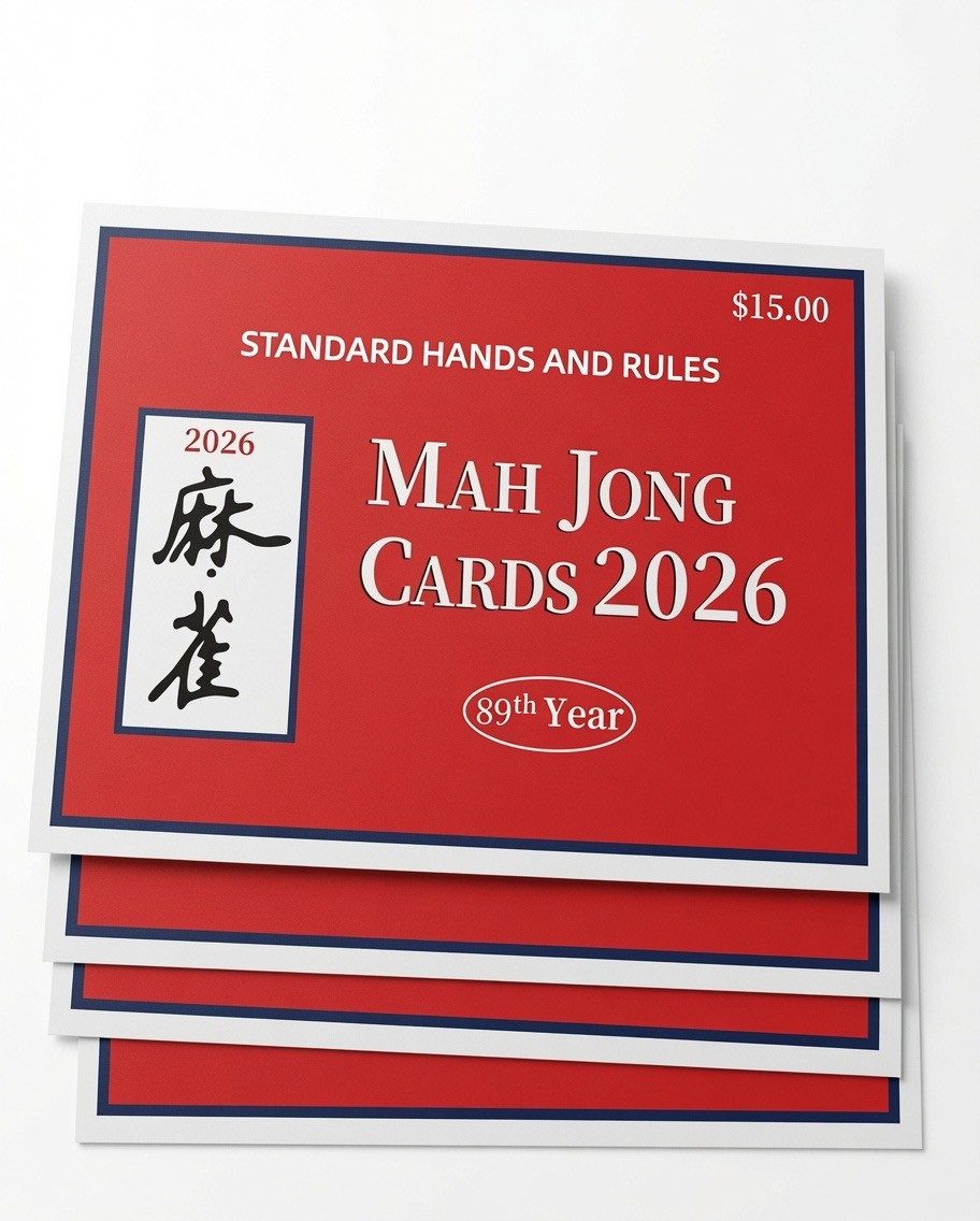 2026 Official NMJL Mahjong Cards – 4 Pcs American Mahjong