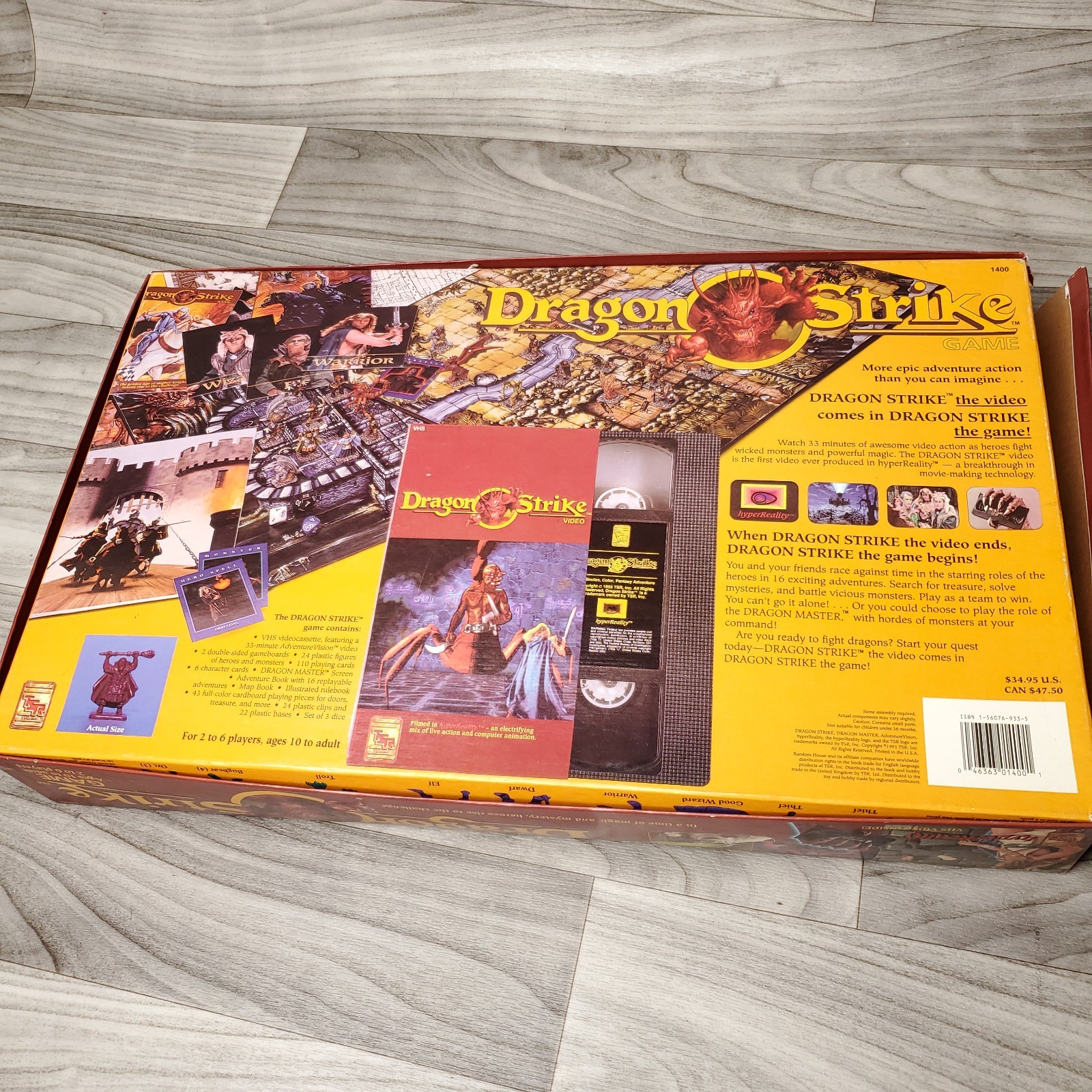 Dragon Strike Board Game 1993 VTG TSR Dungeons & Dragons *Incomplete Unpunched*
