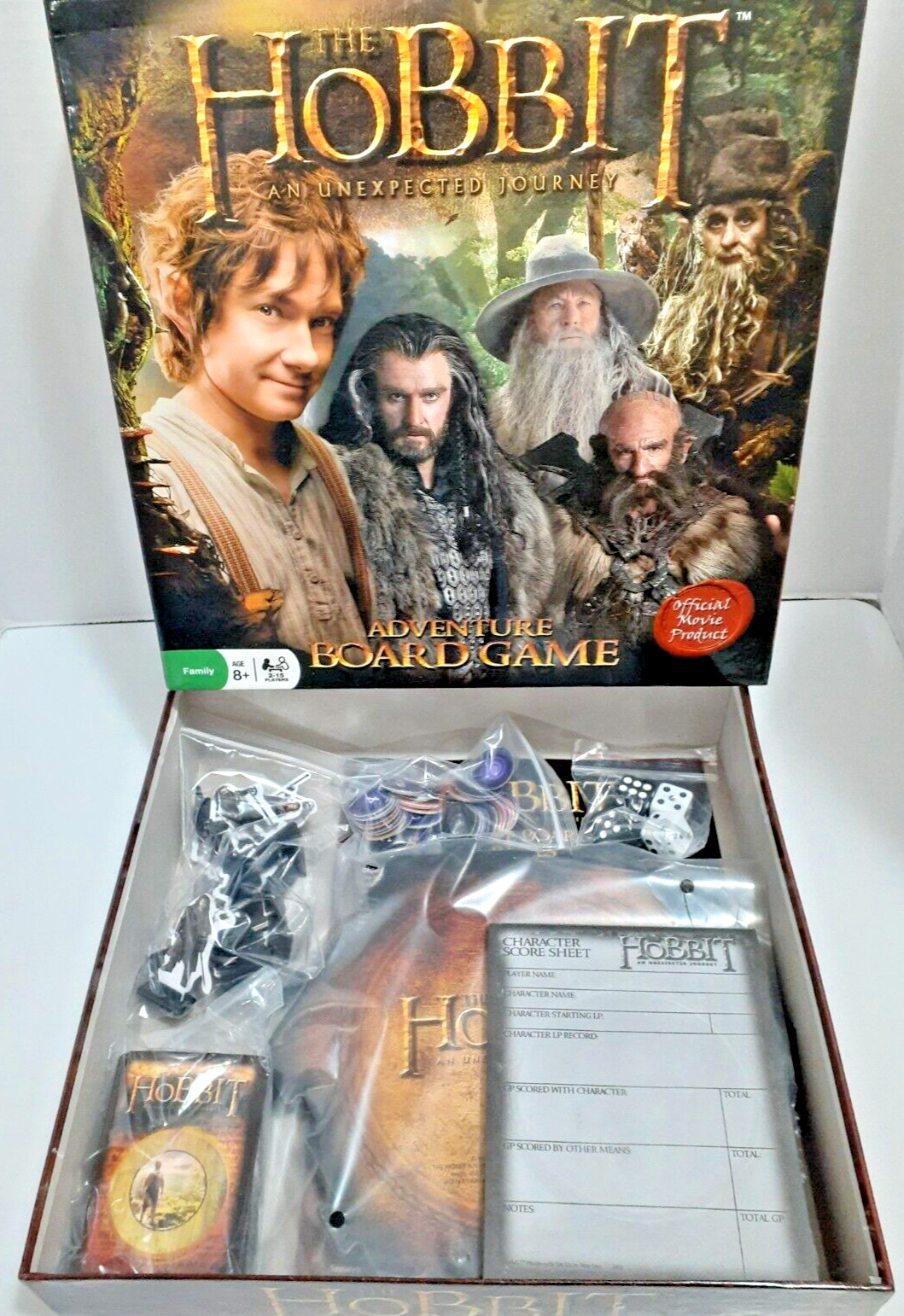 THE HOBBIT An Unexpected Journey Adventure Board Game~ Official Movie Product